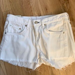 Rag and bone white jean shorts